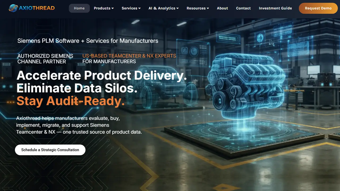 Axiothread website design and development project